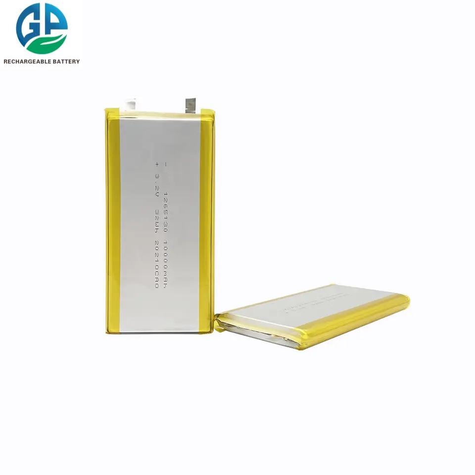 3.2v Ли-полимерная батарея Призматическая 1265130 10ah Lifepo4 батарея