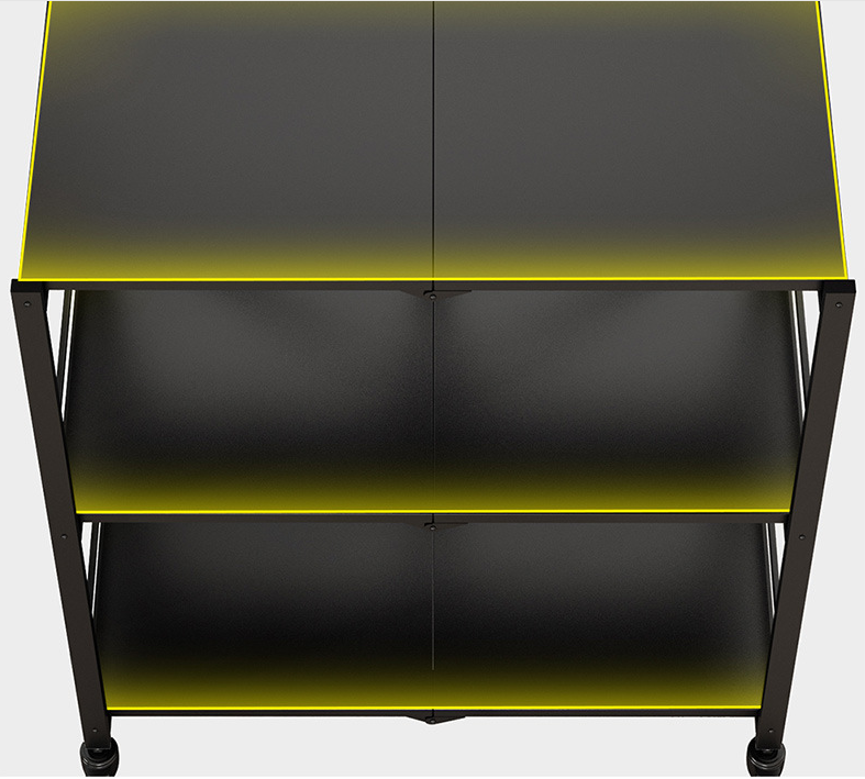 Floor 100kg Loading Five Storey Steel Kitchen Basket Rack