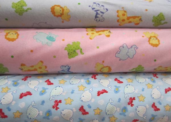 Combed Yarn 100% Cotton Flannel Cloth  Kids Flannel Fabric 44inch