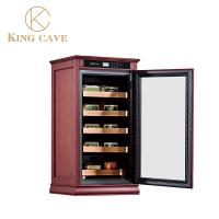Réfrigérateur à vin 2 en 1 et humidor avec porte-bagages en bois de cèdre espagnol