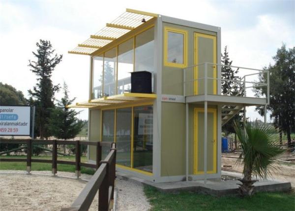 Recipiente modular moderno da casa - construção de aço galvanizada, painel de sanduíche