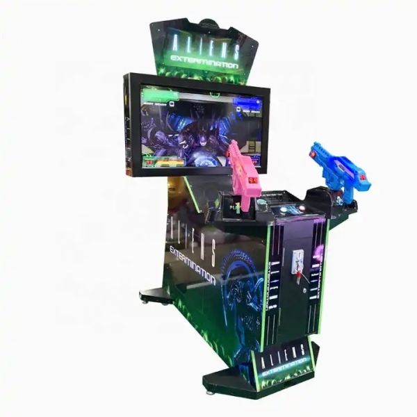 Atualize sua máquina de tiro a laser de 42 polegadas com pedal de arma de arcade para centros de jogos