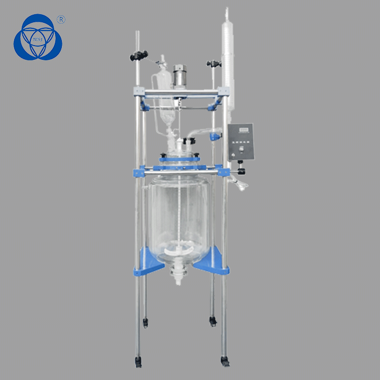 10L 20L 30L 50L Lab Glass Reactor , Glass Reactor Vessel Corrosion Resistent