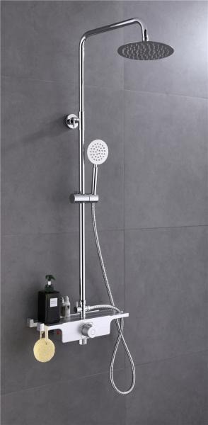 Wear Resistant Bathtub Shower Faucet Sets Chrome Double Switching Ceramic Valve Core