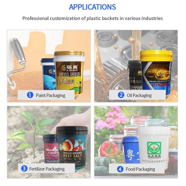 Stackable And Customizable Lubricating Plastic Oil Bucket For Liquid Storage Solutions