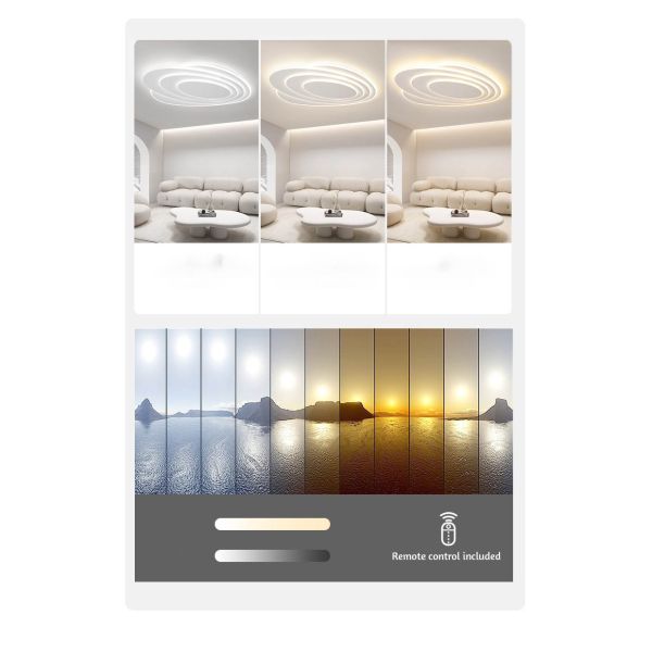 Modern Intelligence LED Ceiling Light Surface Mounted Home Decoration Acrylic Cover Iron Base Induction Lamps Living Room