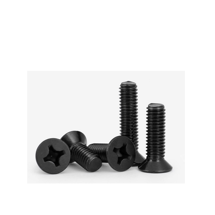 Черная оксидная отделка SUS 304 316 из нержавеющей стали Phillips Flat CSK Head Long Machine Screw