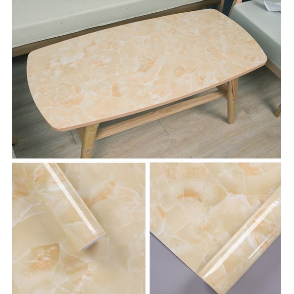 Black And Gold Marble Effect Wallpaper Waterproof 3D PVC Marble Effect Vinyl Wallpaper