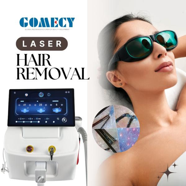 Système d'analyse de la peau par IA Machine d'épilation laser à diode de titane de glace 4 ondes 755 808 940 1064 avec 48 heures de travail continu
