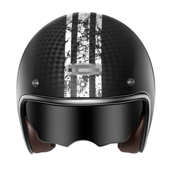 Carbon Fiber DOT Approved Double Visor Jet Helmet DOT 3/4 Open Face for S.M.L.XL.XXL