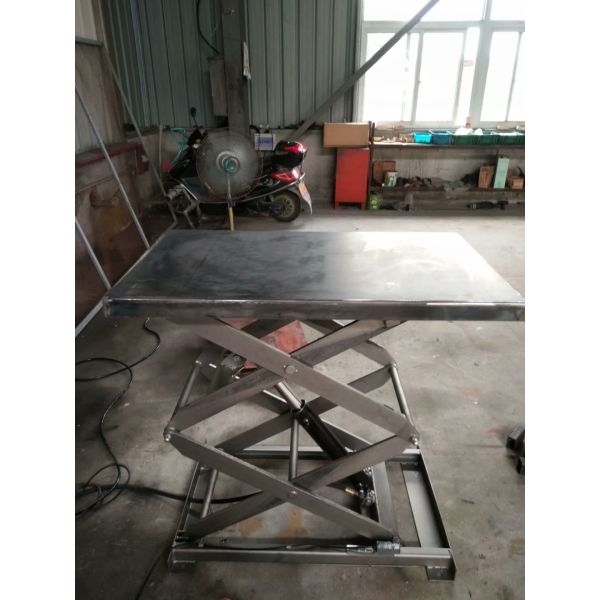Stainless Steel Scissor Lift Table, Hydraulic Stainless Steel Lift Levelers In Highly Corrosive Environment Application
