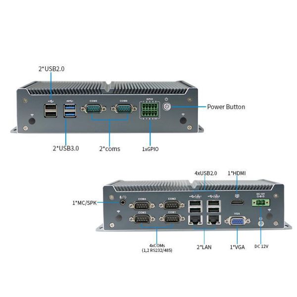 IBOX-1126 J1900 Промышленный мини-компьютер без вентилятора с 4 портами USB 2.0