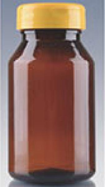 Wide Mouth Medical Grade Plastic Containers  Brown Capsule Laboratory Use