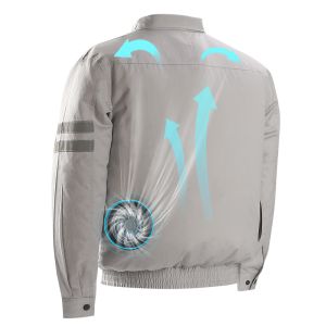 El aire del gris 7.2V condicionó la chaqueta de la motocicleta de la CA de la ropa 6700mAh