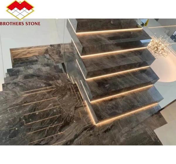Interior Graphic Design Artificial Stone Steps Tiles for Modern Sintered Staircase