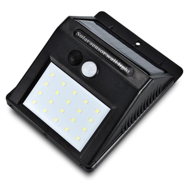 Luz posta solar da parede do diodo emissor de luz do à prova de água IP65, luz da segurança do jardim de 20 diodos emissores de luz