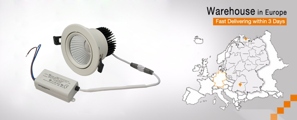 Warm White Indoor LED Downlights 7w Aluminum Lamp Body For Indoor Wall Cabinet