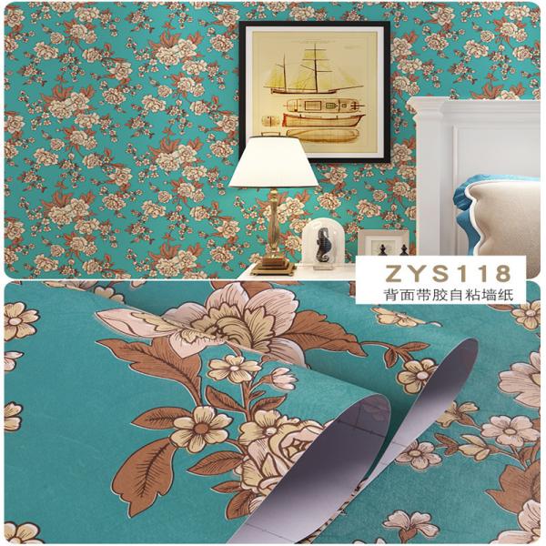 Moisture Proof Golden Damask Wallpaper PVC 100m Removable Vinyl Wallpaper