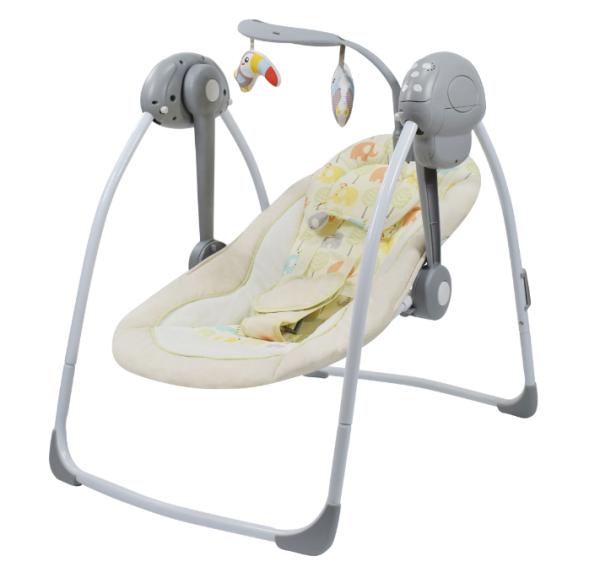 25Lbs Newborn Bouncer Swing 3 Speed Infant Rocker Swing Gray