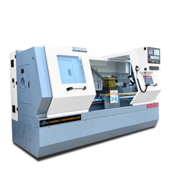 2 Axes CK6160x1500mm Flat Bed CNC Lathe Machine Manual Chuck