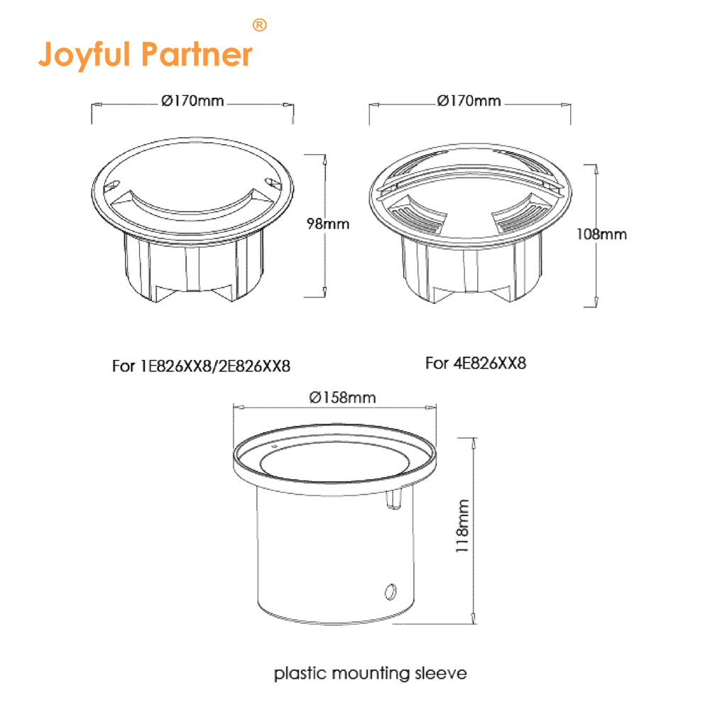 Похороненный под землей Uplight Автомобиль Drive Over Type 8W 15W 20W Боковой излучение для подземки