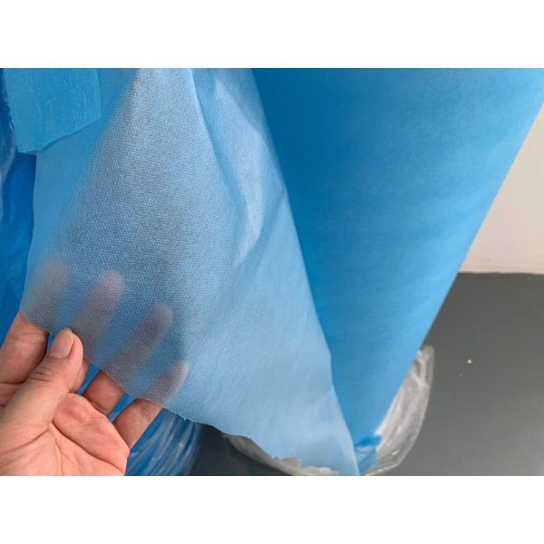 Blue M L XL Non Woven Fabric SMS Disposable Sterile Gowns