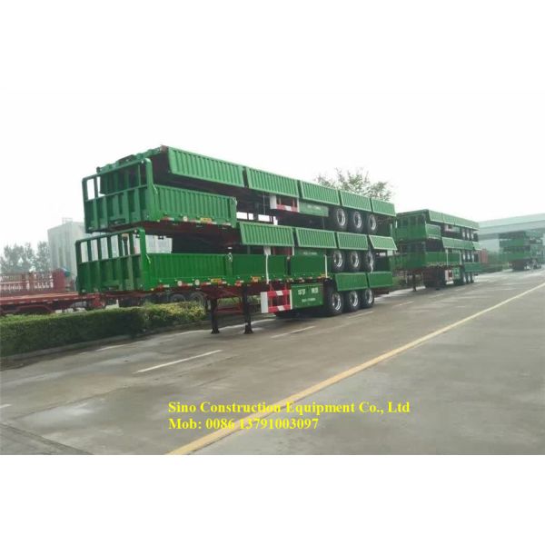 3 трейлера груза цапф сверхмощных Семи с загрузкой 50т бортовой доски максимальной