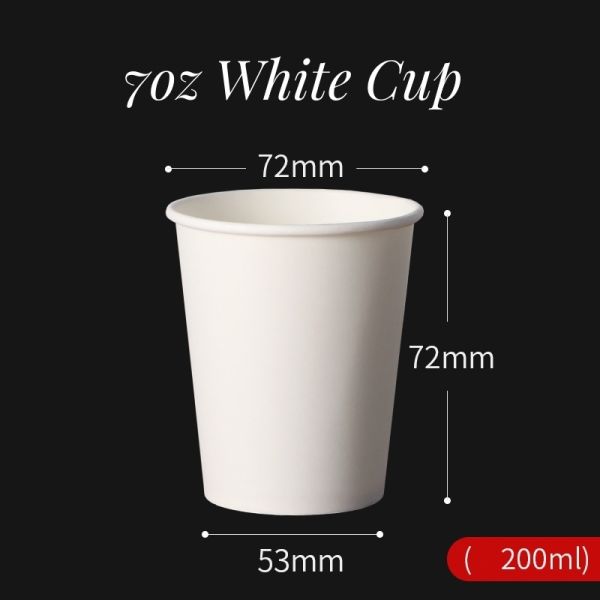 Single Wall Paper Cup for Cold Drinks Various Sizes Custom Printed Disposable 4-22 Oz