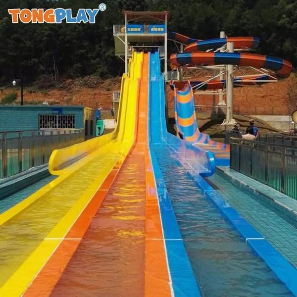 Swimming Pool Game Park Amusement Equipment Water Park Equipment Fiberglass Combination Slides Swimming Pool Slide