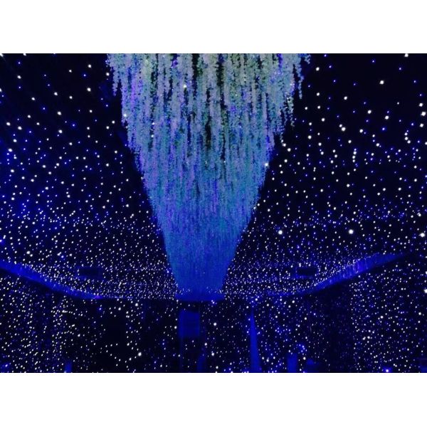 Blue and White LED Shining Background Curtain LED Star Curtain BW For Wedding Stage Background Decoration