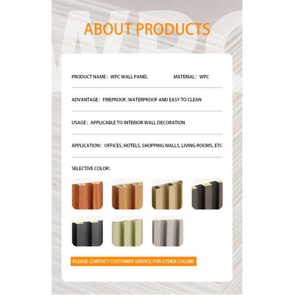 High Quality Versatile Fluted Panel Wpc Wall Panel Interior Decoration Wood Plastic Panel