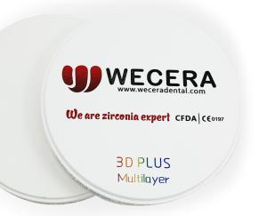 3D plus la translucidité multicouche du bloc 57% de zircone compatible avec des