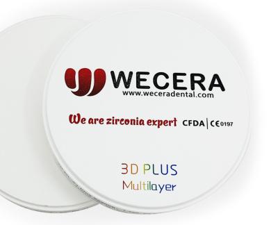 3D plus la translucidité multicouche du bloc 57% de zircone compatible avec des machines de CadCam