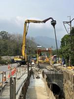 Excavadora personalizada Vibro martelo para pilha de condução Construção Excavadora braço de broca disponível