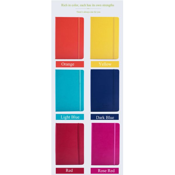 Office supplies lay out pu leather a5 size elastic closure custom notebook for promotional office and school use