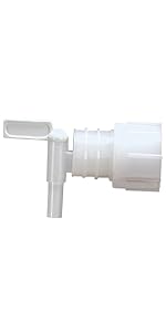 5 Gallon Plastic Dispenser Carboy with Spigot, HDPE, Natural Gallon Dispenser Replacement Faucet Replacement Cap