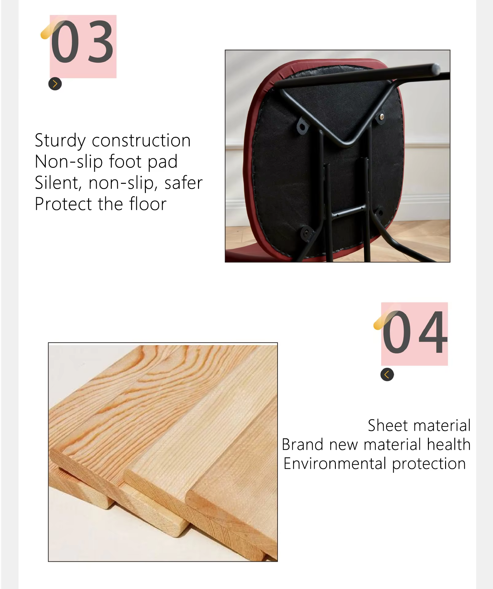 Stacking Velvet Or Leather Dining Chair With Metal Legs Adjustable