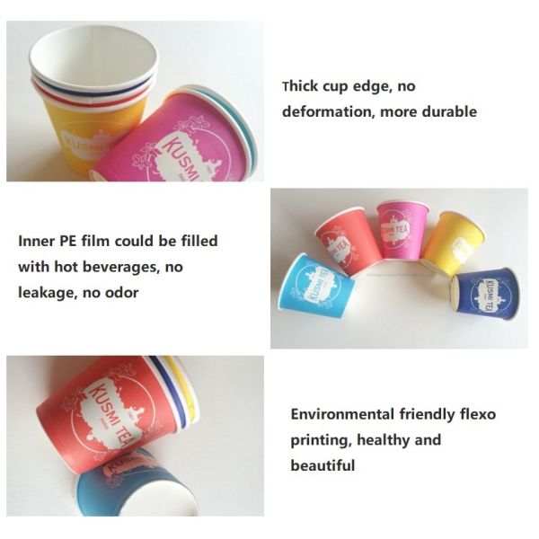 2.5oz 3oz 4oz Custom Logo Printing Disposable Single Wall Small Tasting Paper Cup