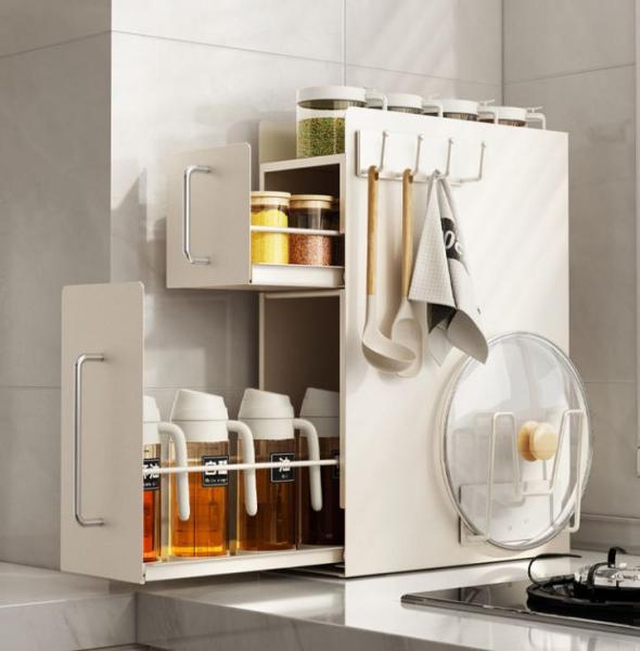 Home Entrance Multi Functional Tea Cup Countertop Storage Box Rack