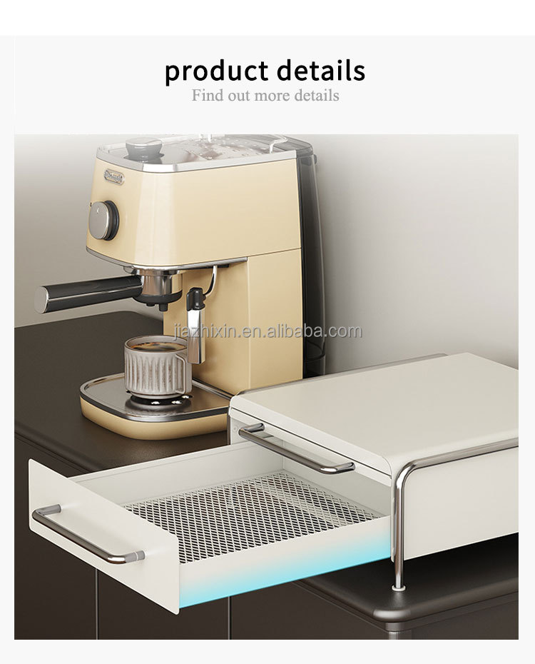 New 2 Tier Coffee Machine Capsule Holder with Pull-out Board  Nespresso Pod Storage Box Tea Bag Plate Rack Mug Organizer Drawer