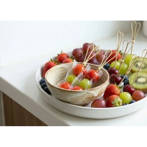120mm Bamboo Knot Cocktail Sticks Picks For Dining Plating Burger Catering Appetizers