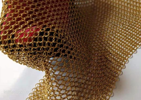 Stainless Steel 316 Safety Decoration 0.8mmx7mm Metal Ring Mesh