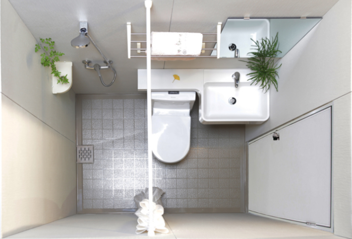 Seamless SMC Bathroom Durable Prefab Modular Bathroom Waterproof