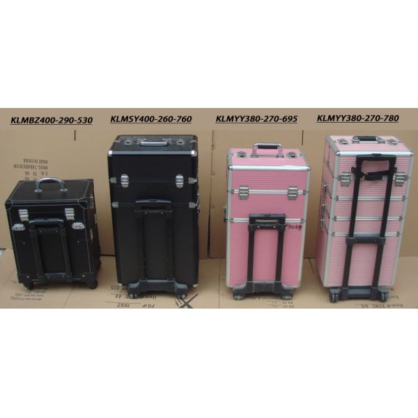 Rolling aluminum barber tool case with drawers/barber tool case KLMYY380-270-695