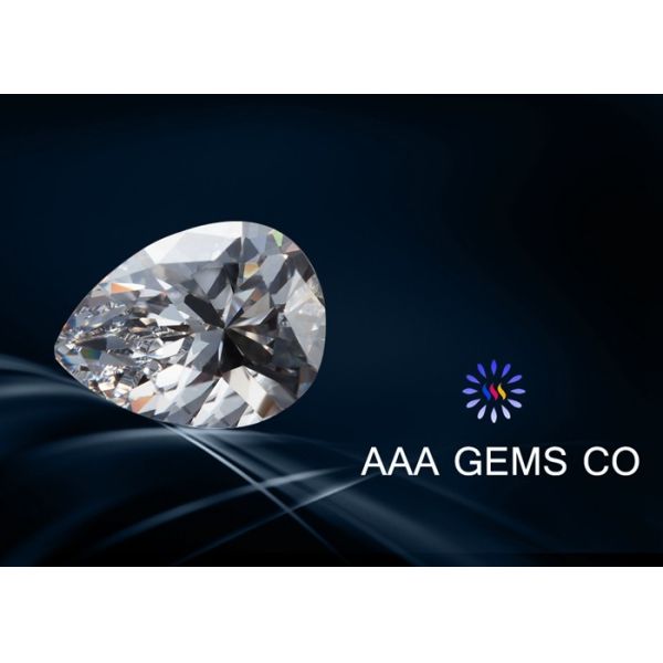 Classical Pear Shaped Moissanite White , Forever Brilliant Moissanite