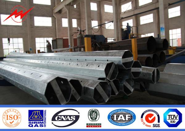 30FT 35FT Galvanized Steel Pole Steel Transmission Poles For Philippines Electrical Line