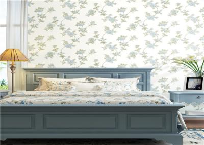 Flower Pattern Country Style Wallpaper Interior Decorating For Wall , SGS CE Standard