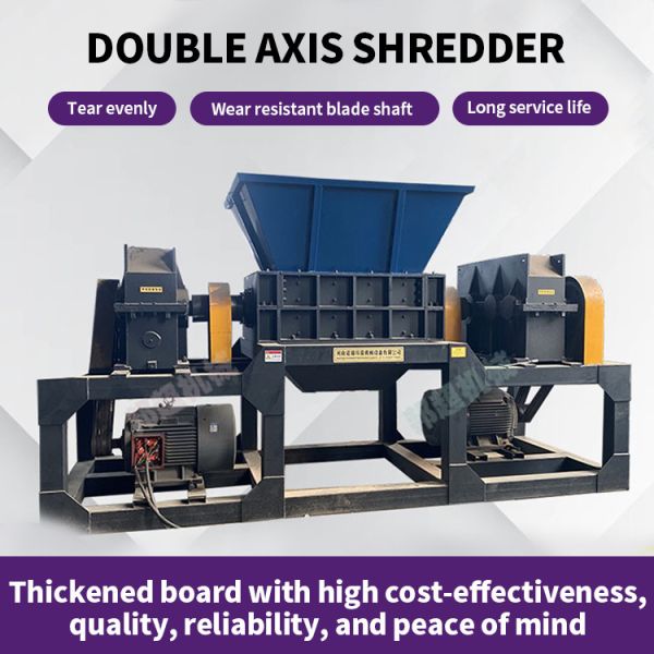 PP Plastic Type Double Shaft Industrial Metal Crusher Machine for Scrap Car Shredding