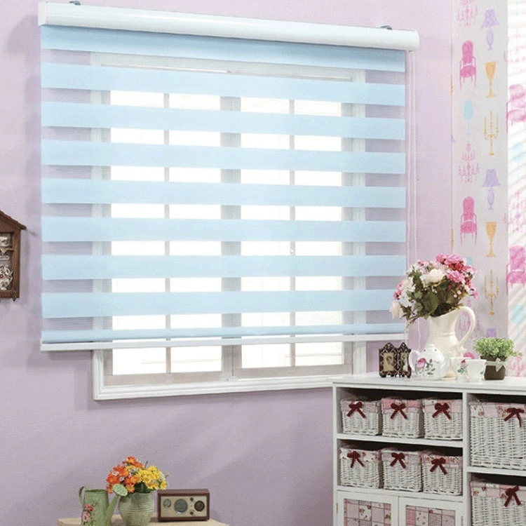 Double Layer High quality automated zebra shades day night window blinds Light Filtering