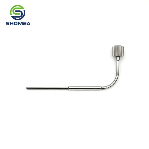 SHOMEA Medical Grade Stainless Steel Precision Bent Sampling Needle for IVD with Knurled Adjustment Cap & Side Interface